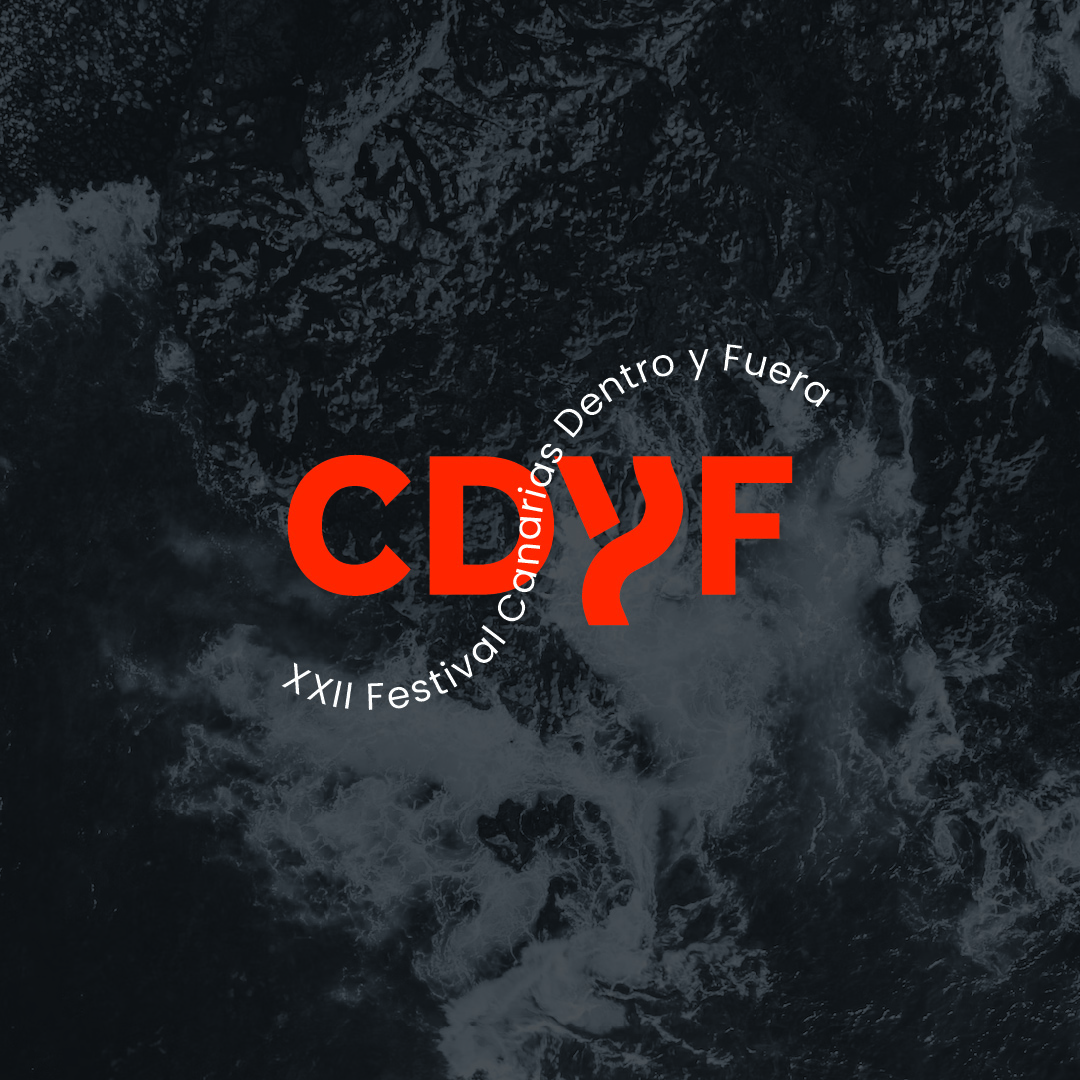 Logotipo del Festival Canarias Dentro y Fuera (CDYF), diseño de identidad visual y branding cultural en Canarias.